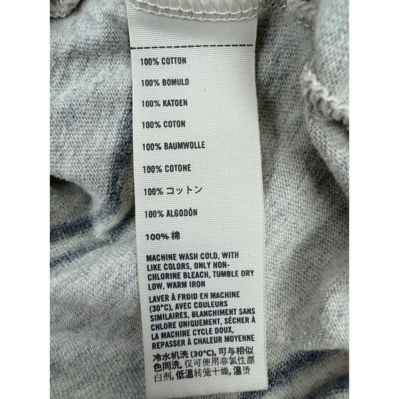 Hollister HCO Gray Striped Long Sleeve Crew Neck T-Shirt Mens Small - Picture 6 of 8